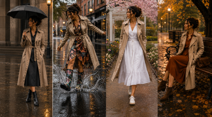 Khaki Trench Coat Outfit
