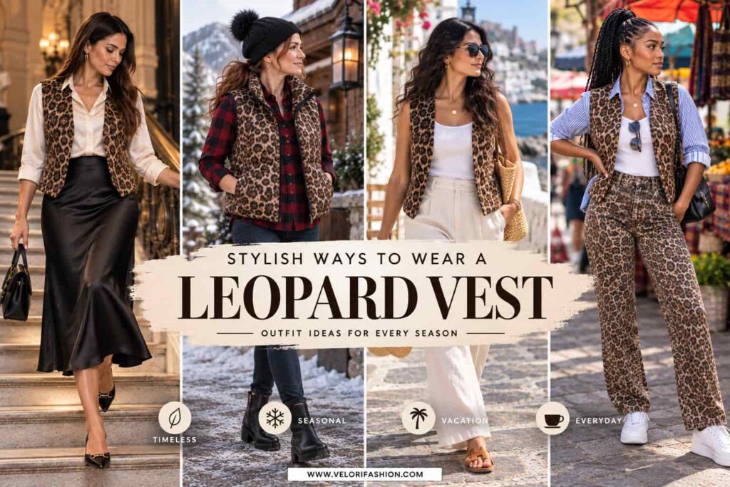Leopard Print Vest Outfit