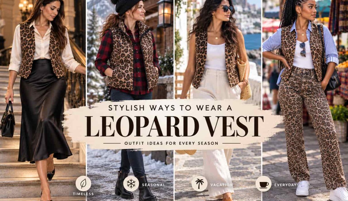 Leopard Print Vest Outfit