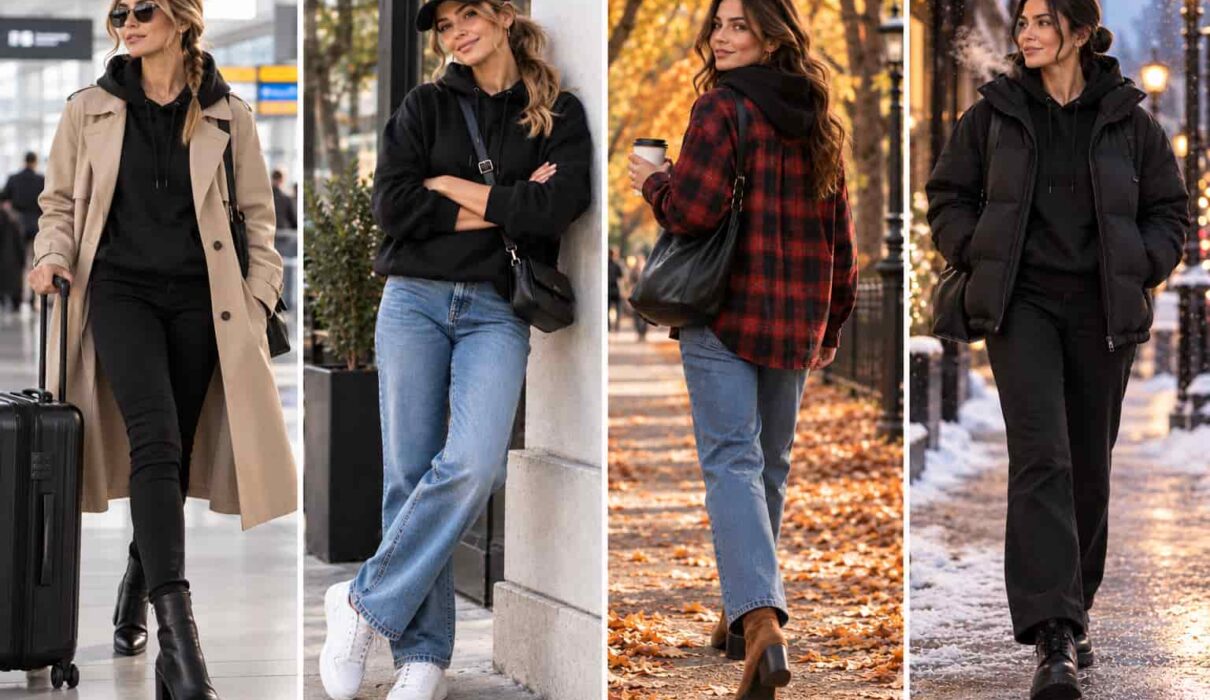 black hoodie outfits